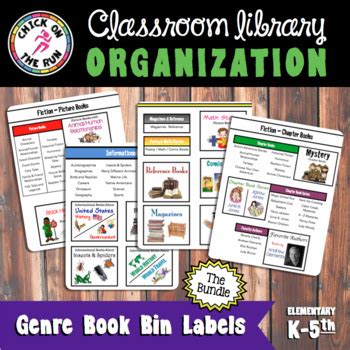 Book Bin Genre Labels {BUNDLE} by Chick on the Run | TpT