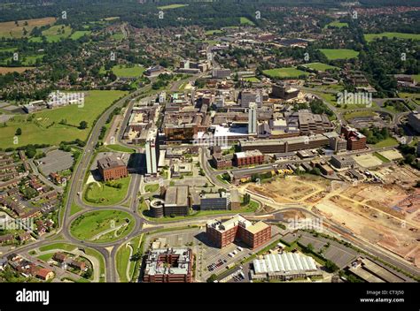 Historic aerial view of Bracknell town in Berkshire taken in August ...