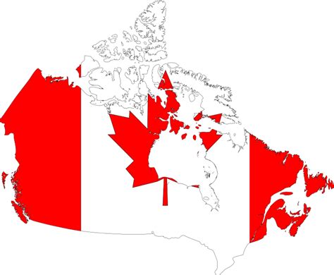 Canada Map Flag - Openclipart