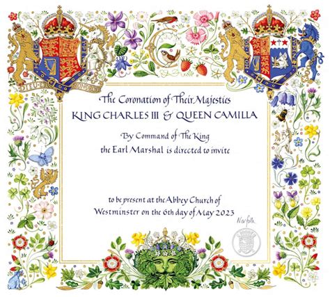 Palace releases official coronation invitation with new photo of King Charles III and Queen ...