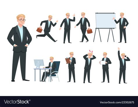 Business person businessman character Royalty Free Vector