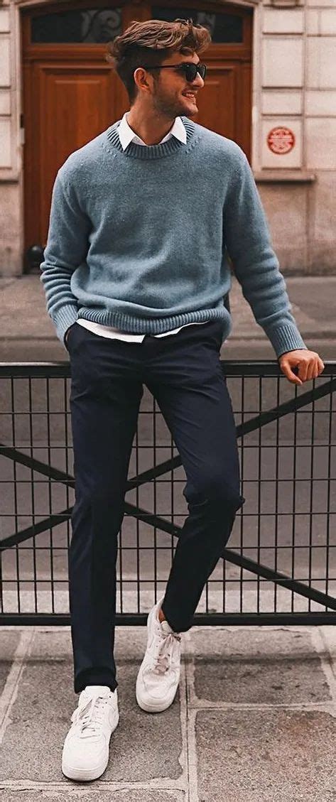 Grey Sweater, Men's Winter Ideas With Black Jeans, Outfits Men | Casual ...