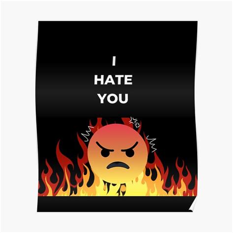 "I hate you emoji" Poster for Sale by SecretColours | Redbubble