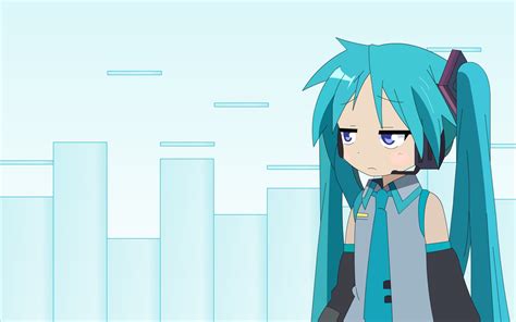 Wallpaper : ilustrasi, anime, gambar kartun, Vocaloid, Hatsune Miku, headphone, dasi, lucky Star ...