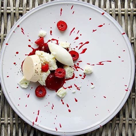 Lime meringue, parfait rosemary, raspberry jelly & lemon icecream. By - @sergey_rulev # ...