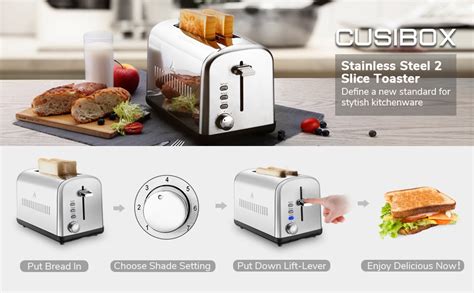 Amazon.com: 2 Slice Toaster, Stainless Steel Toasters Cool Touch with ...