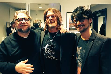 Guillermo del Toro, Norman Reedus et Hideo Kojima, le 7 décembre 2017 ...