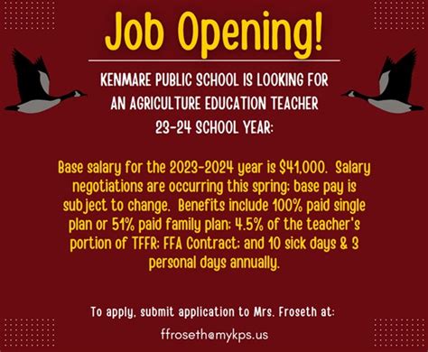 JOB OPENINGS | Kenmare School District 28