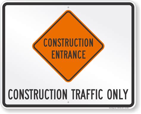 Construction Entrance Signs | Construction Site Entrance Signs