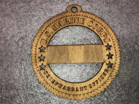 MARINE CORPS OFFICER Rank Insignia CHIEF WARRANT OFFICER CWO3 wooden ornament $6.00 - PicClick