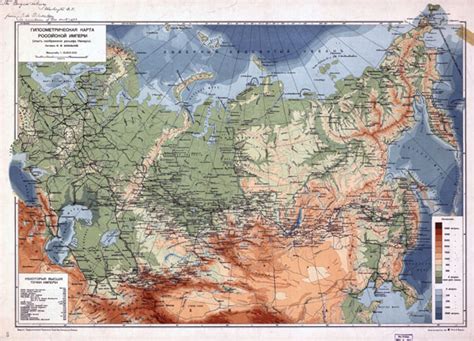 Large scale old physical map of Russian Empire – 1915 | Vidiani.com ...