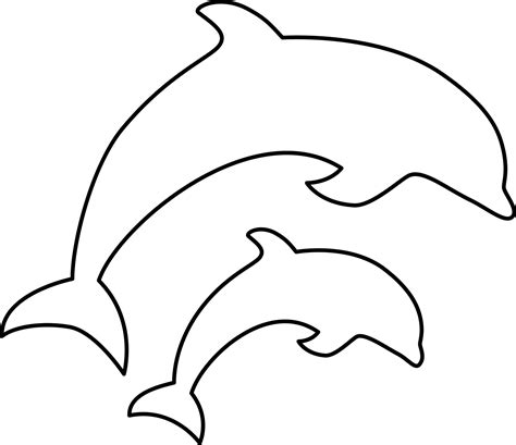 Dolphin Outline Template