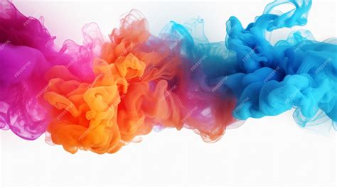 Premium Photo | A colorful smoke explosion isolated on white background