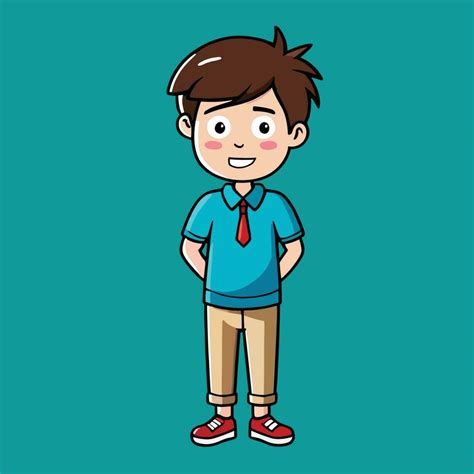 boy cartoon character cute funny vector illustration eps 10 23826012 ...