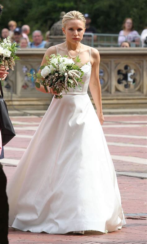 KRISTEN BELL in Wedding Dress on the Set of Like Father in New York 08 ...