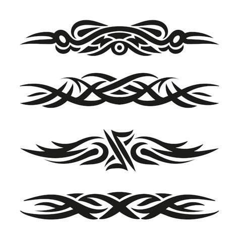 Free Vector | Tribal tattoo border element