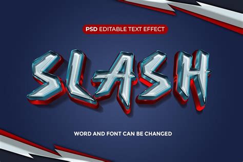 Premium PSD | Slash text effect photoshop 3d layer