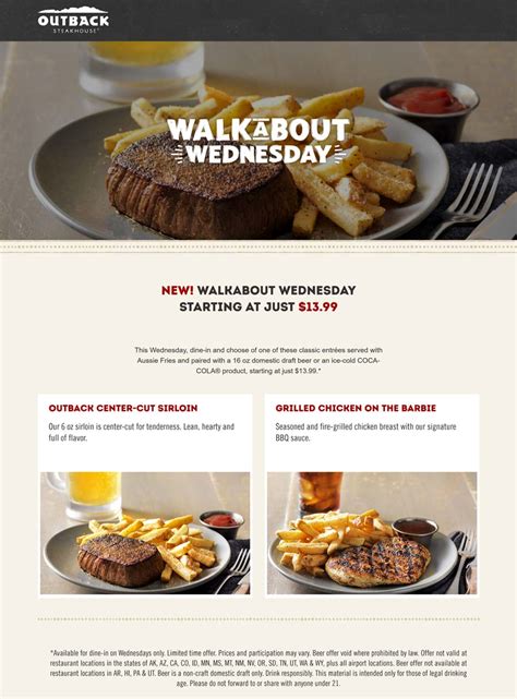 Outback Steakhouse March 2024 Coupons and Promo Codes 🛒