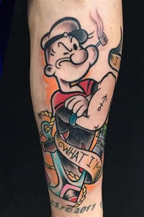 70 Popeye Tattoo Designs For Men - Spinach And Sailor Ideas [Video] [Video] | Popeye tattoo ...