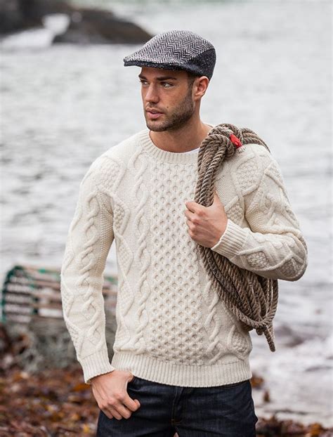 Aran Cabled Sweater- Fisherman Sweater | Knitwear men, Irish sweater ...