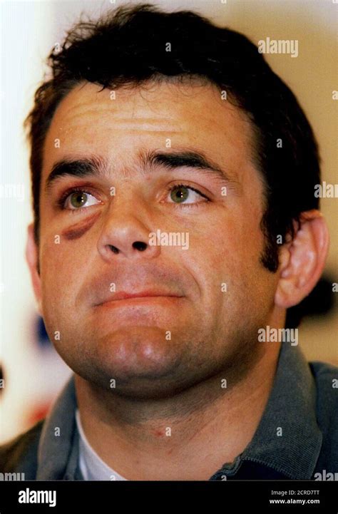 England captain will carling at the after match press conference hi-res ...