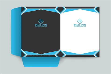 blue and black color presentation folder design 26533270 Vector Art at Vecteezy