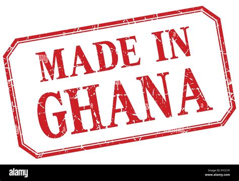 Ghana - made in red vintage isolated label Stock Vector Image & Art - Alamy