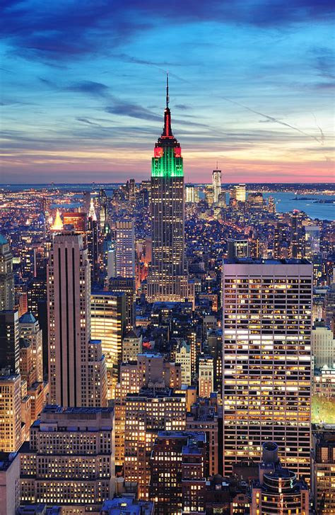 New York City Manhattan Skyline Aerial View Photograph by Songquan Deng