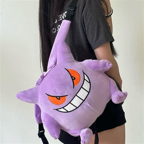 Gengar plushie backpack Adorable purple spiky... - Depop