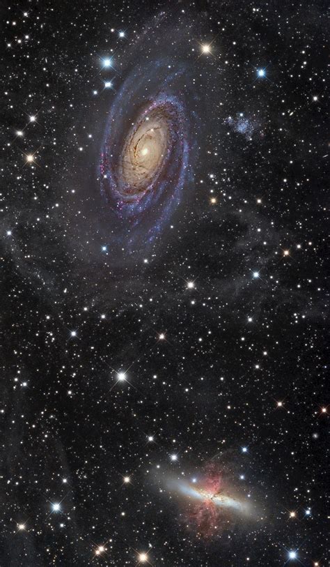 Billions and Billions - M 81 (Bode’s Galaxy), M 82 (Cigar Galaxy) and part... | Astronomy, Space ...