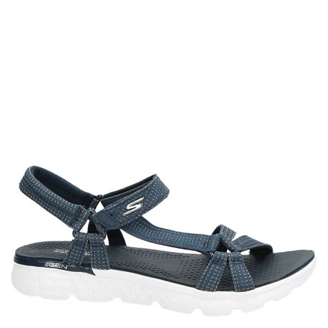 Skechers Goga Max - Sandalen voor dames - Blauw - Nelson.nl