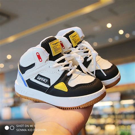 SENMA High Cut Shoes For Kids Boys Rubber Shoes Korean shoes Baby Shoes 1 To 6 Years Old ...