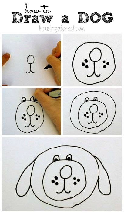 Step By Step Easy Dog Drawing For Kids | Sophie Website