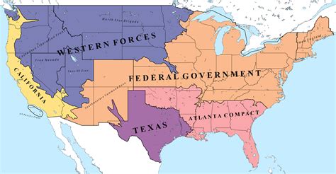 Map of A24's "Civil War" except I tried to make it make more sense : r ...