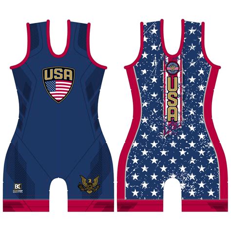 Women's Made in America 3.0 Sublimated Wrestling Singlet - Blue Chip Wrestling