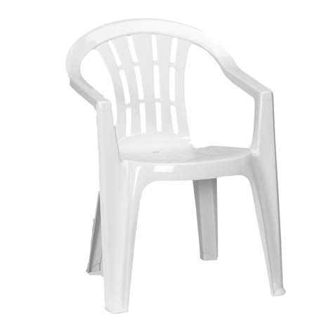 High Back White Plastic Resin Patio Chair - Patio Ideas