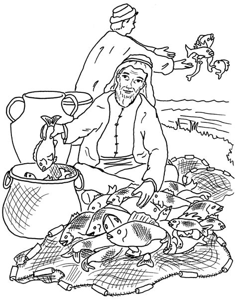 Fishers of Men Coloring Pages Printable | Activity Shelter