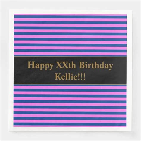 Pink/Blue Stripes Paper Dinner Napkins | Zazzle in 2022 | Paper dinner napkins, Birthday napkins ...