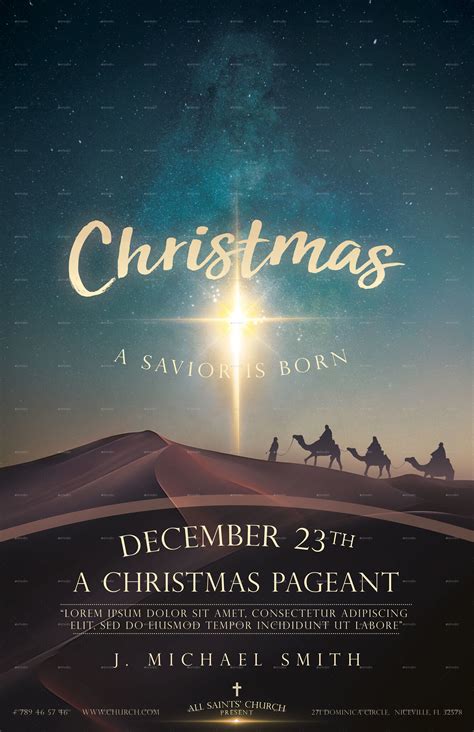 Christmas Church Poster & Flyer, Print Templates | GraphicRiver