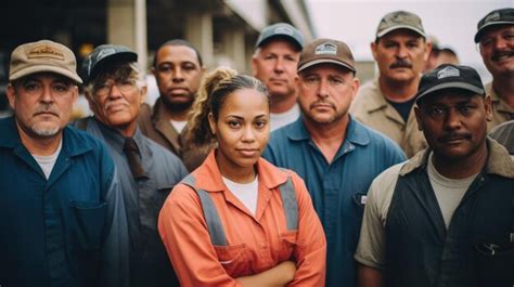 Premium Photo | Group of diverse people wearing labor uniforms