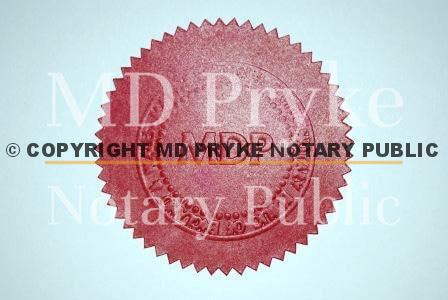 Notary Stamp examples from MD Pryke Notary Public | MD Pryke Notary Public