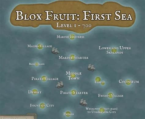 Blox Fruits Map: All Islands, Locations, Bosses & Level Requirements