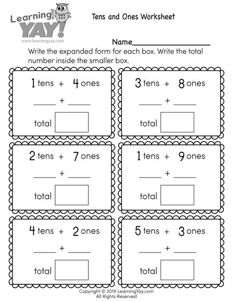 First Grade Tens and Ones Worksheet | Tens and ones worksheets, 1st ...