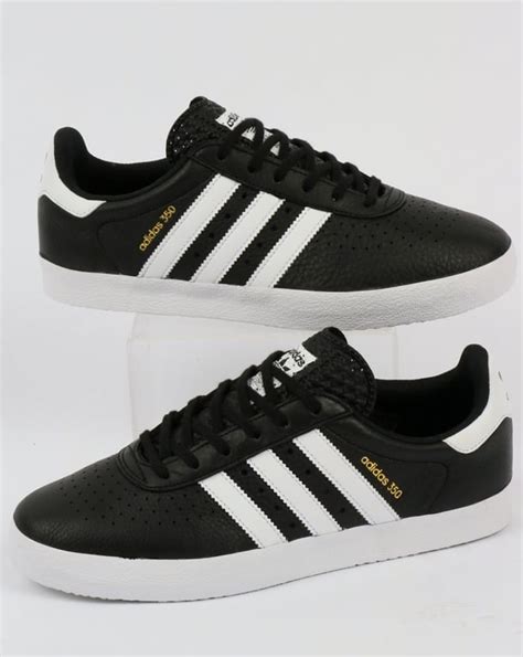 Adidas 350 Trainers Black,white, leather,originals,mens