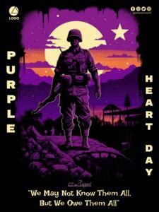 Free AI Purple Heart Day Poster Maker: Create AI-generated Purple Heart Day Poster Images ...