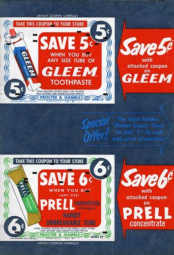 Gleem Tooth Paste & Prell Shampoo, 1964 | Roadsidepictures | Flickr