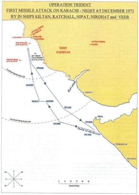 This day Dec 4 1971, in Operation Trident, IndanNavy task force of OSA class missile boats ...