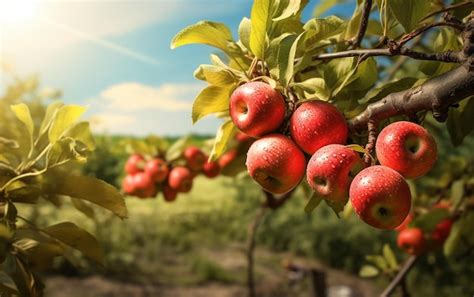 Premium AI Image | Apple Tree Fruit Farm