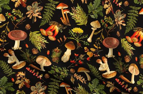 18" Nostalgic Thanksgiving in the Fabric | Spoonflower | Stuffed mushrooms, Spoonflower ...