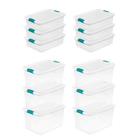 Sterilite 64 Qt Plastic Stacking Container, 6 Pack & 32 Qt Storage Boxes, 6 Pack, 12 Piece - Kroger